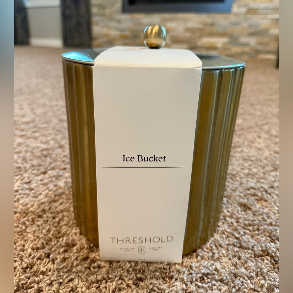 Threshold Metallic Gold Ice Bucket